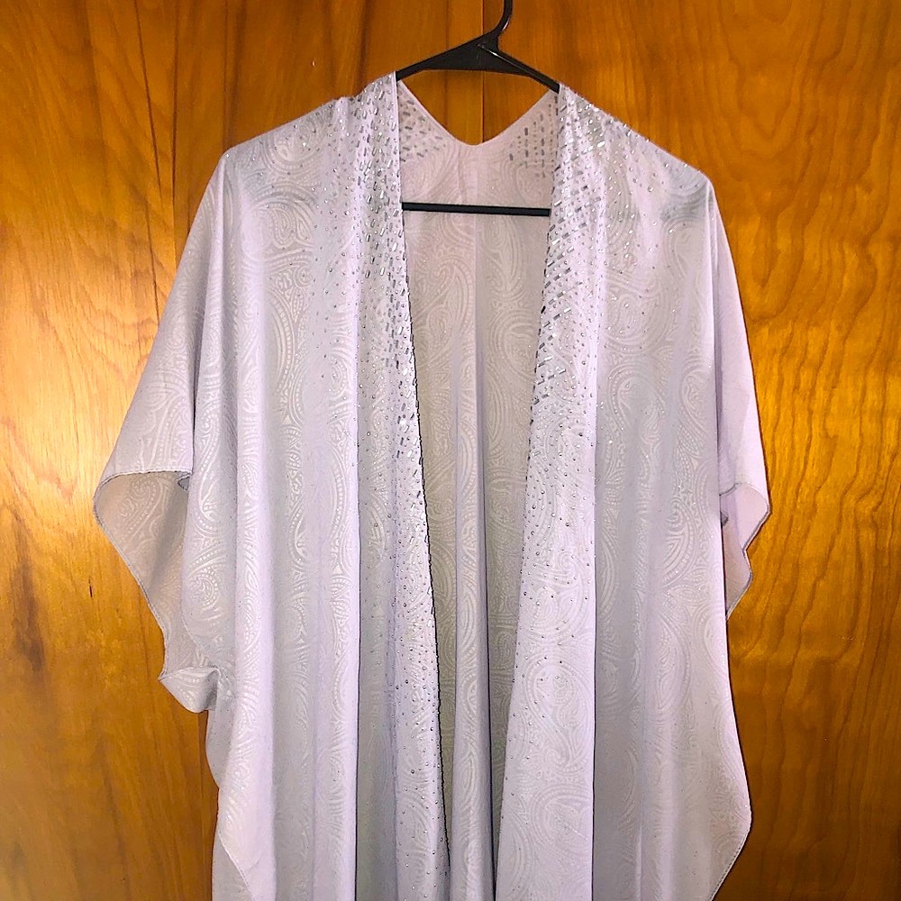Silvery Lavender Beaded NWT Coverup